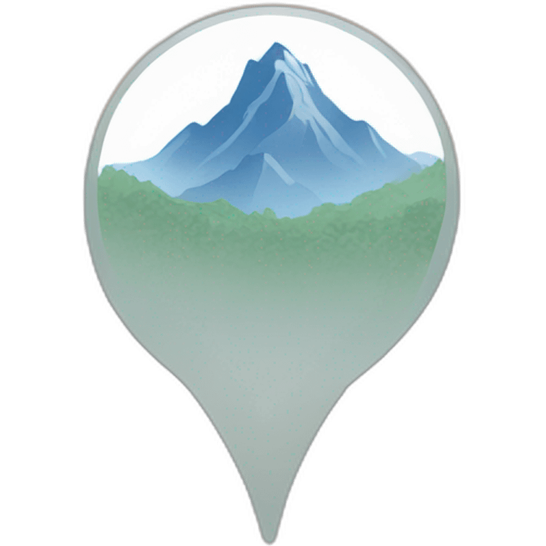 location pin with mountain inside emoji