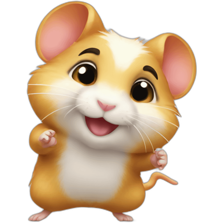 Hamster dancing Samba emoji