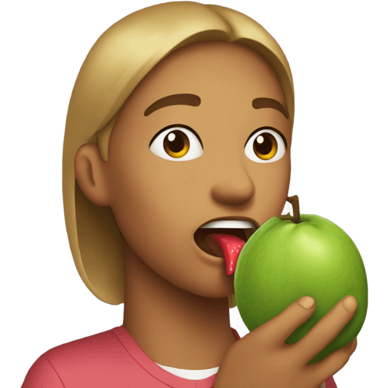 someone eating guava emoji