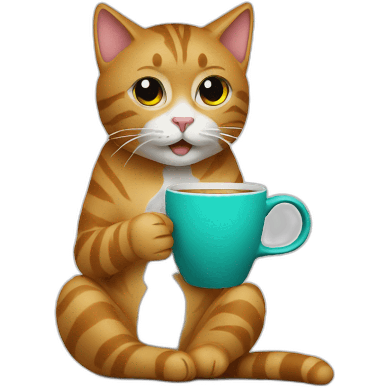 dataengineer cat drinkin coffee emoji