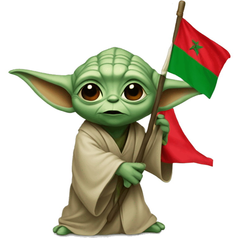 YODA HOLDING MOROCCO FLAG emoji