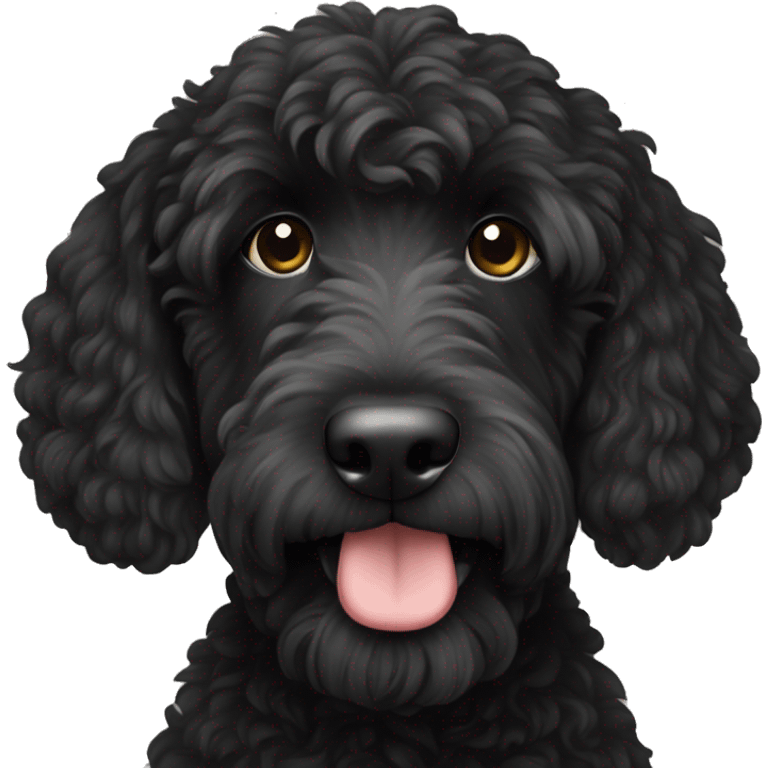 Black bernadoodle emoji