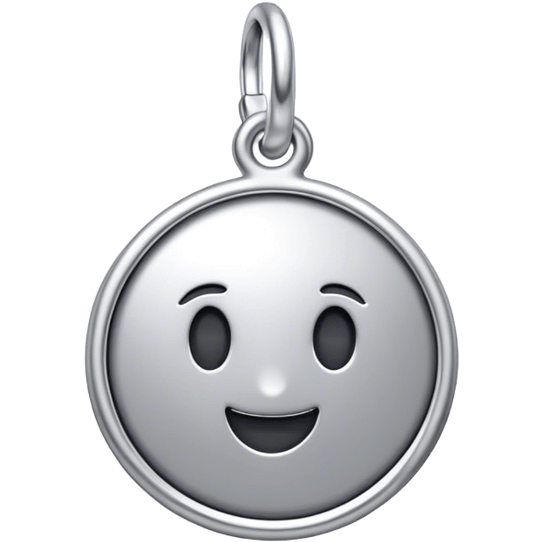 silver label shaped charm emoji