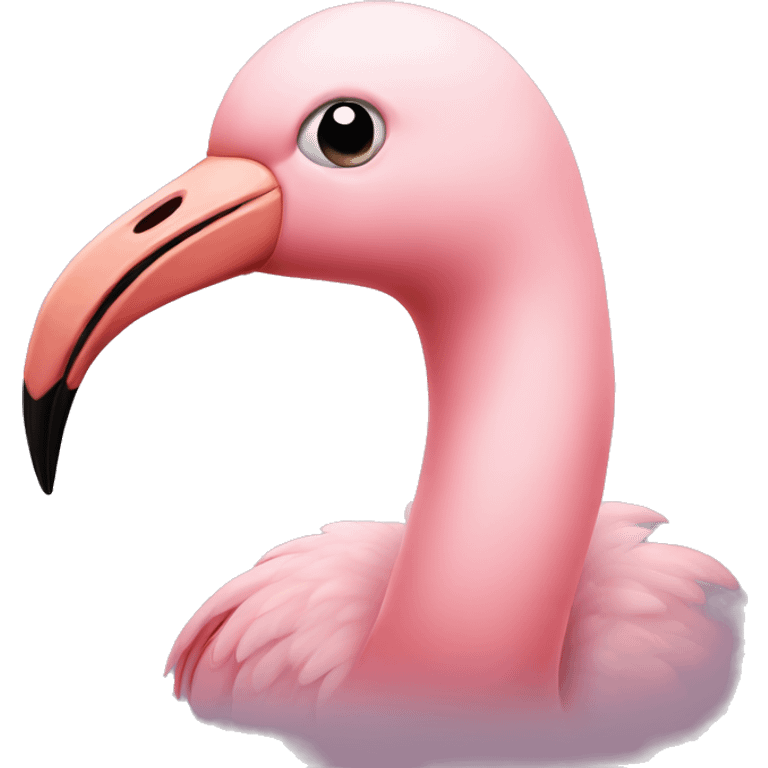 Flamingo with bunny ears emoji