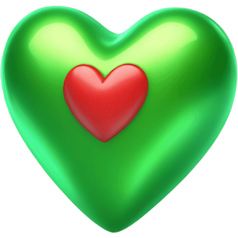 green 3d heart emoji