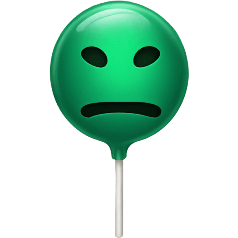 Dark green lollipop emoji