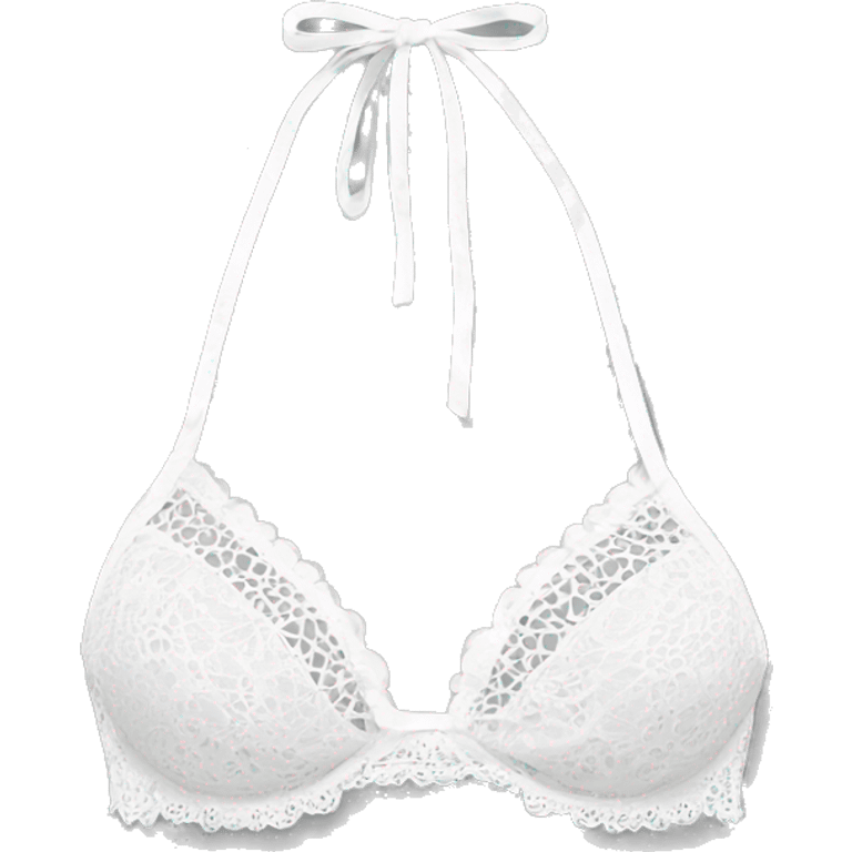 White lace bikini top  emoji