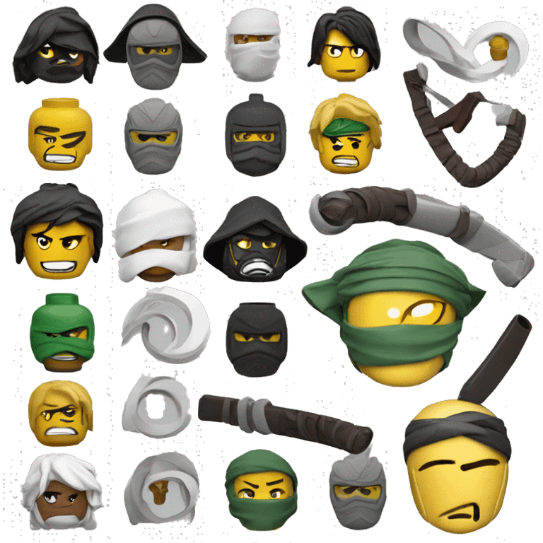 generate a normal circle emoji with a ninja mask from lego ninjago emoji