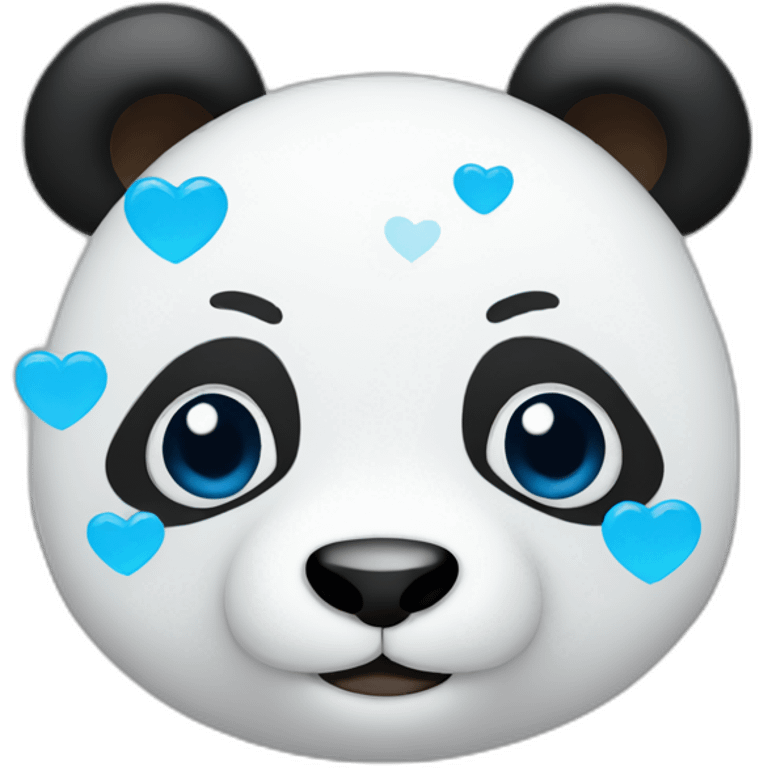 panda with blue hearts emoji