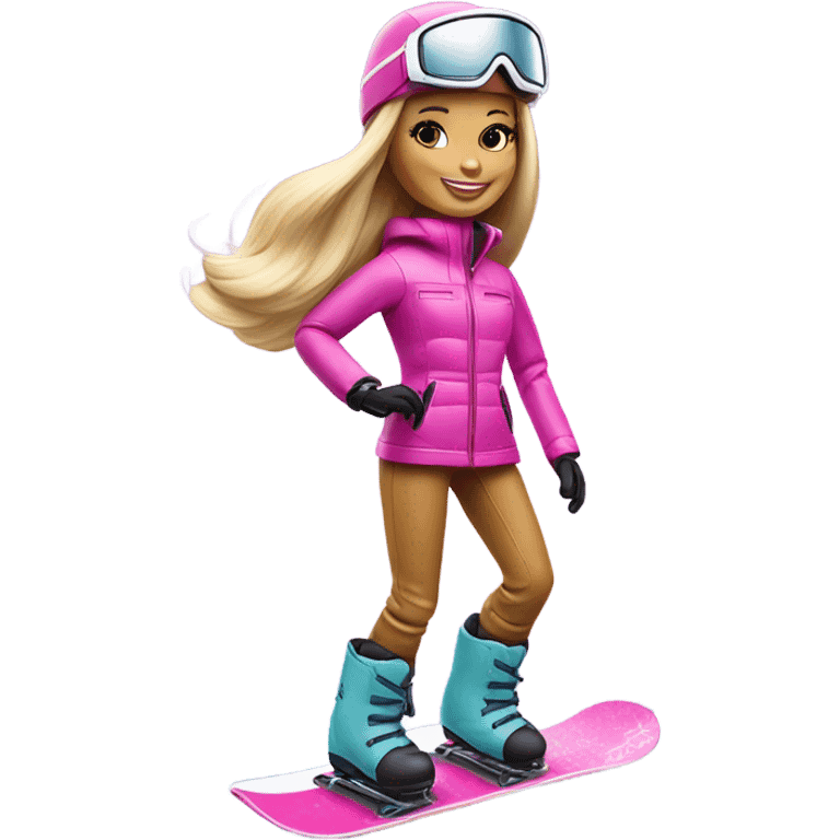 Barbie snowboarding emoji