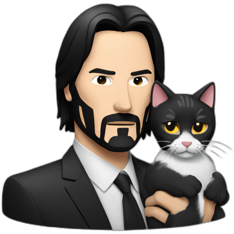 john wick with a cat emoji