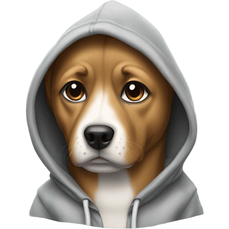 Dog with hoodie emoji