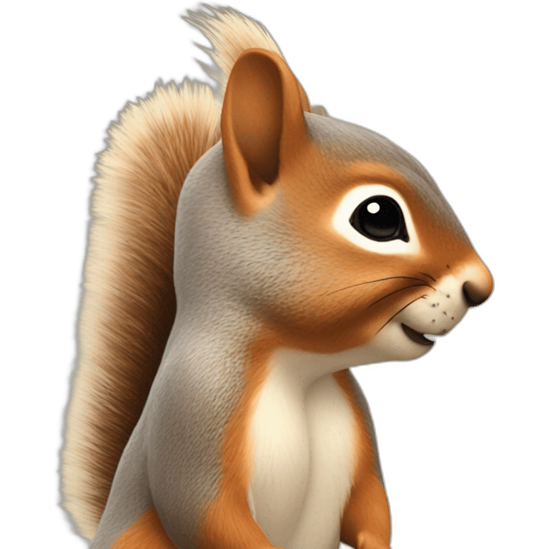 squirrel with beautiful tassels on his ears emoji