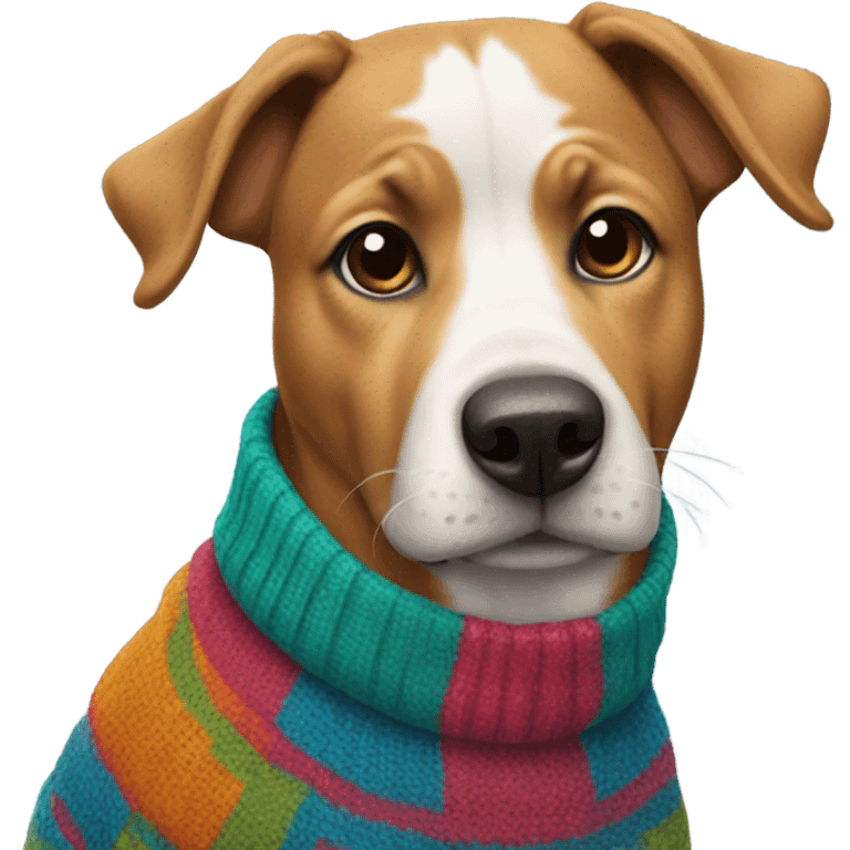 Dog wearing a sweater emoji