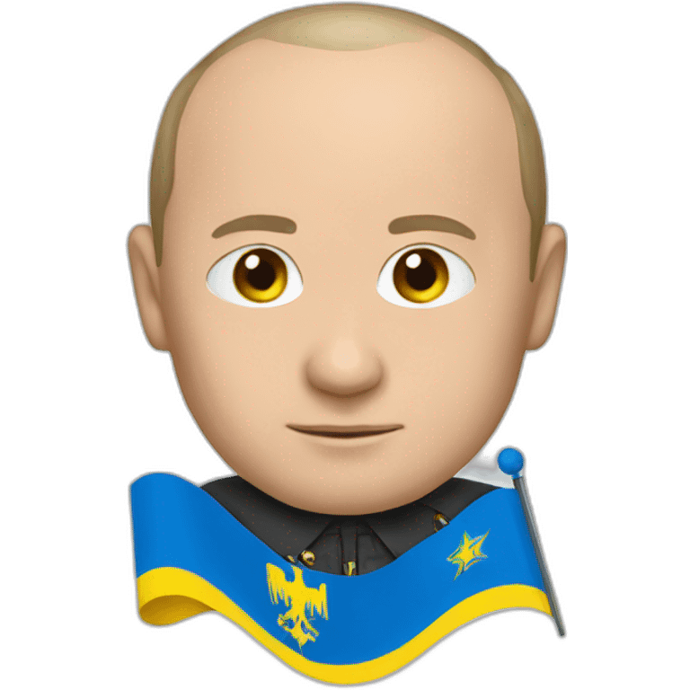 Putin with Ukrainian flag emoji