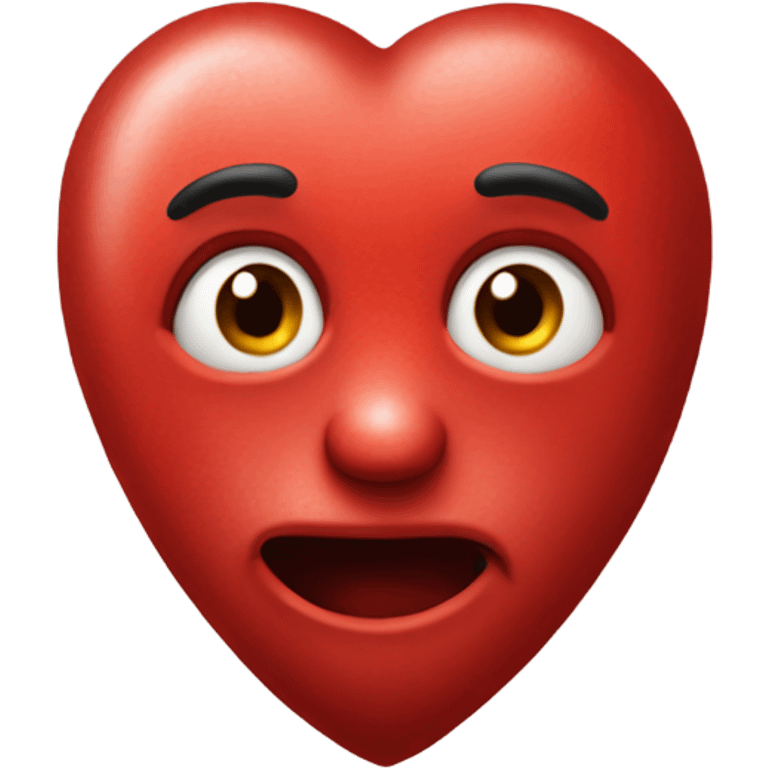 Realistic Red heart love emoji