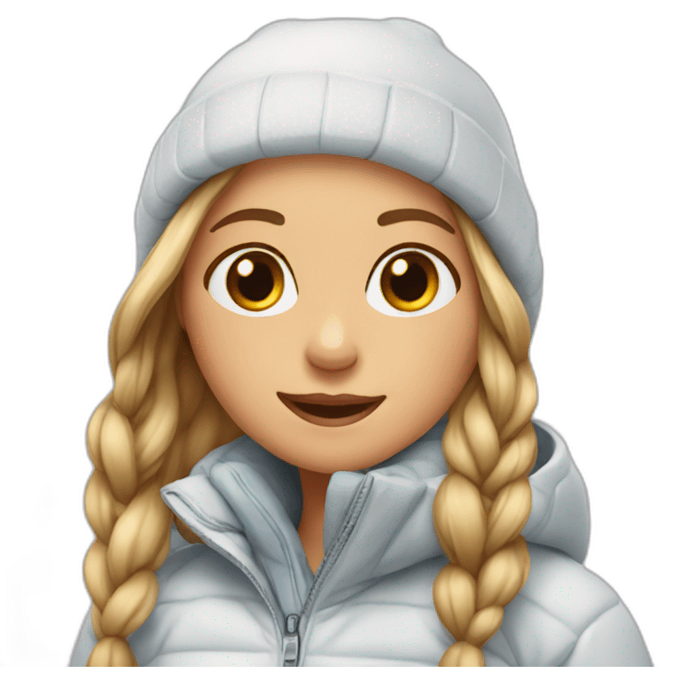 girl on snowbaprd emoji