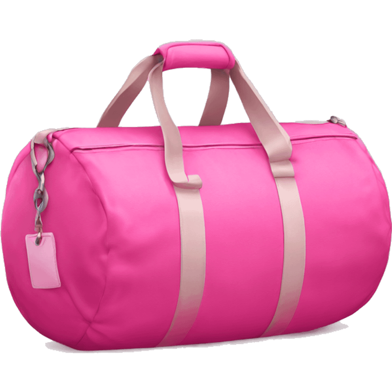 Pink duffel bag emoji