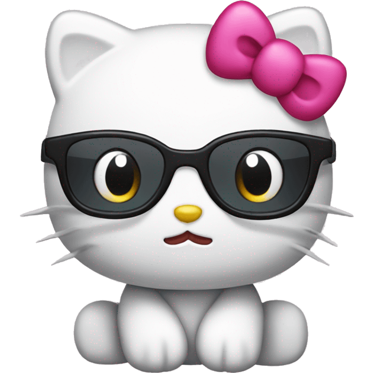 Hello kitty with glasses emoji