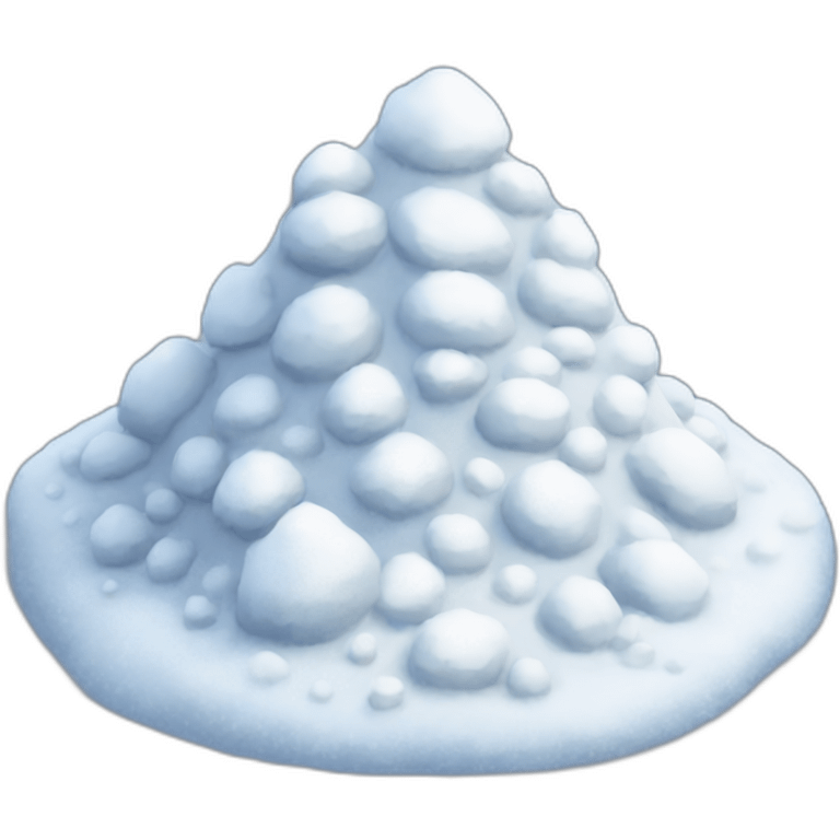 Mound of white snow emoji