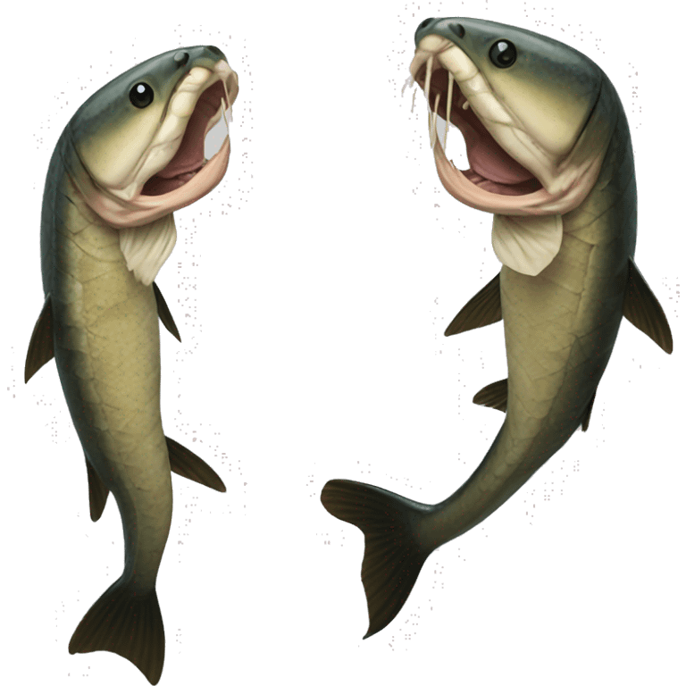 snakehead eating the head on the opposite side emoji