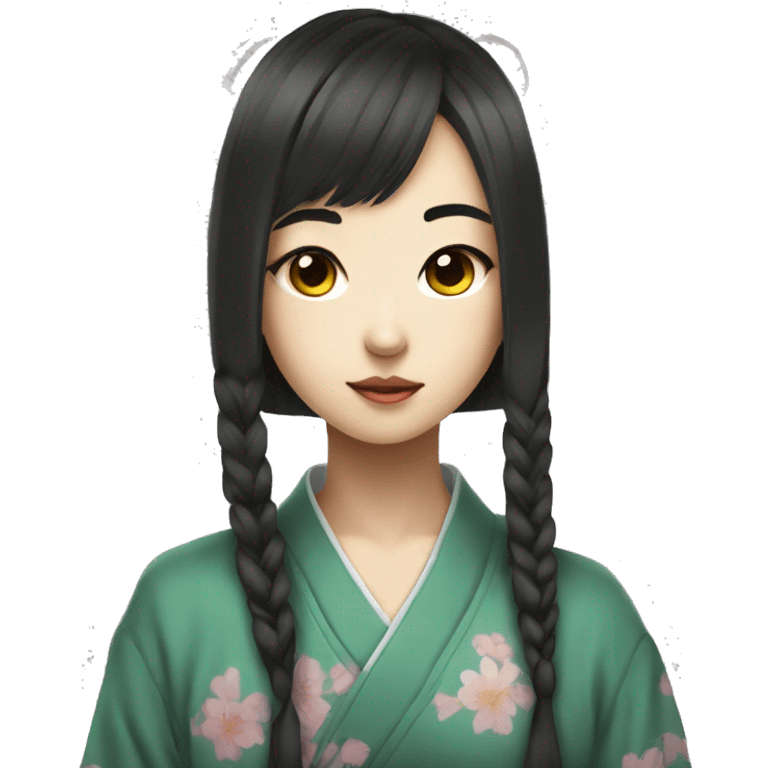 An Asian girl in manga art style  emoji