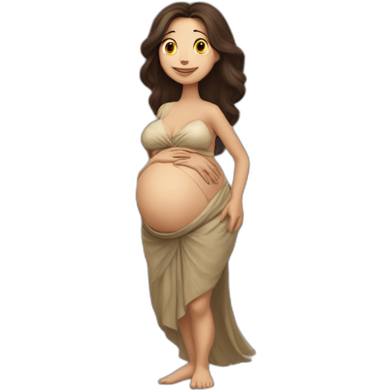 Pregnant John carter with a cinesite logo emoji