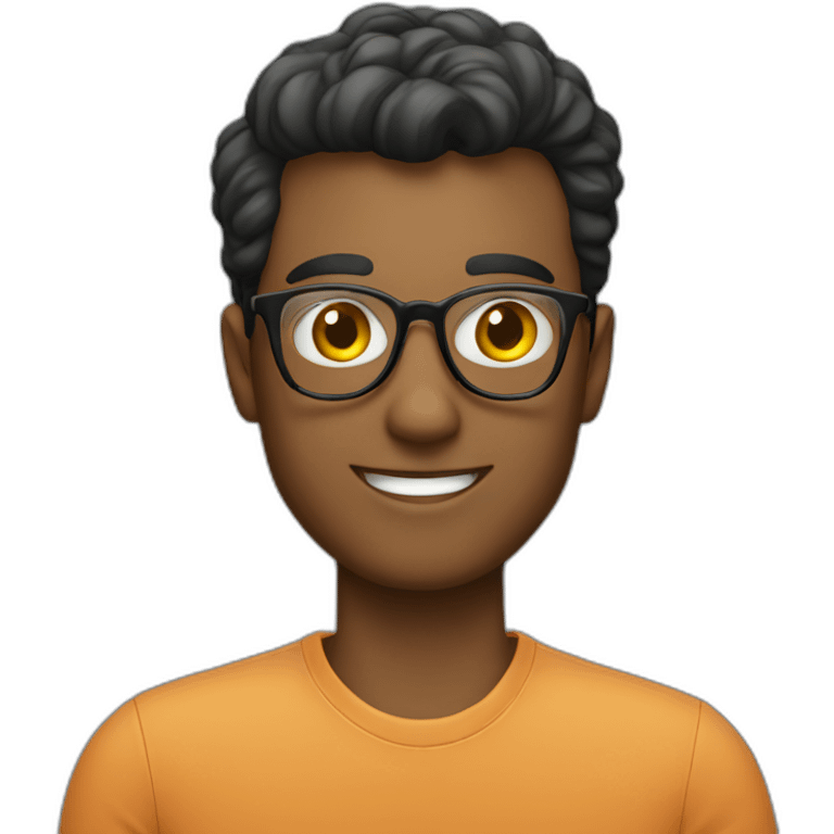 teacher with glasses young man emoji