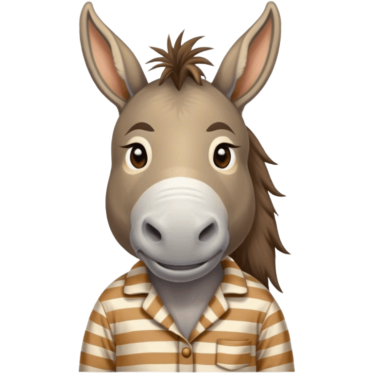 Sleeping donkey in pajamas emoji