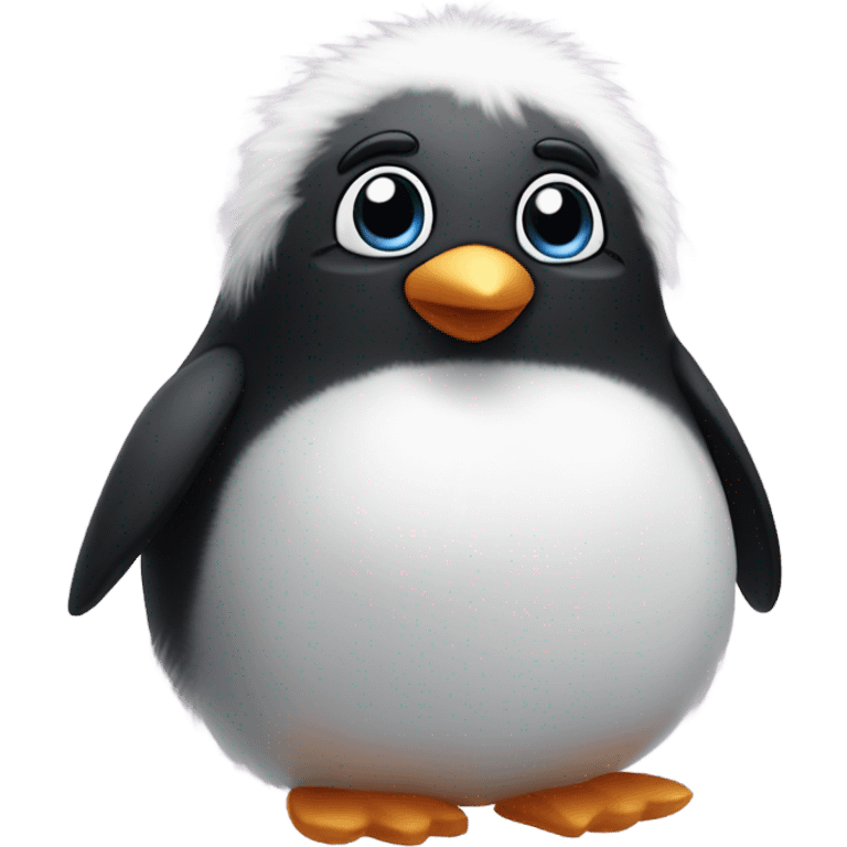 Cute fluffy penguin  emoji