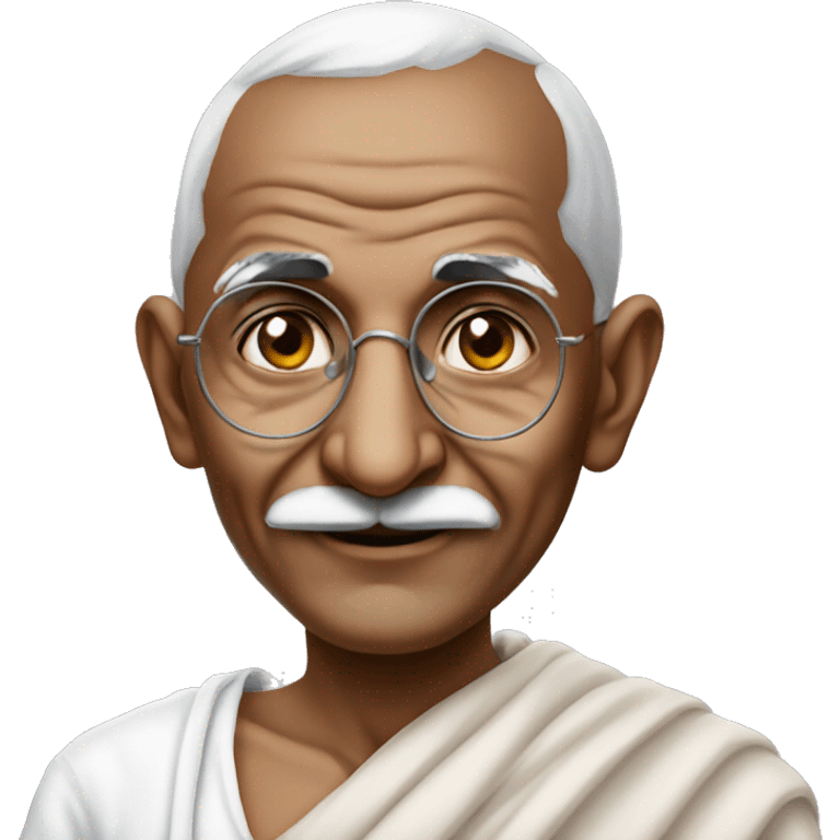 Mahatma Gandhi no mustache  emoji