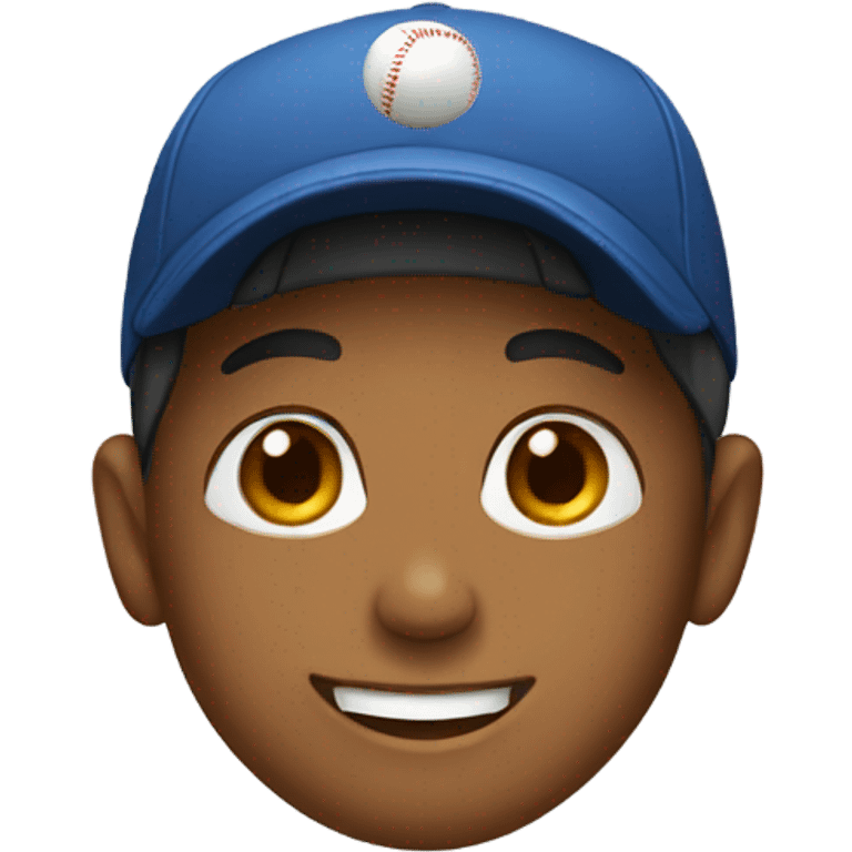 smiling boy in baseball cap emoji