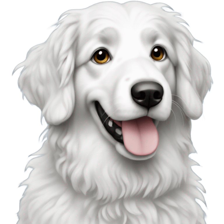 black and white aussie doodle emoji