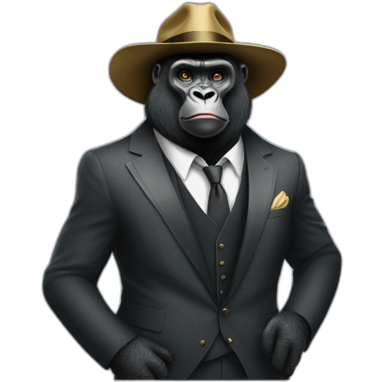 elegant dressed gorilla emoji