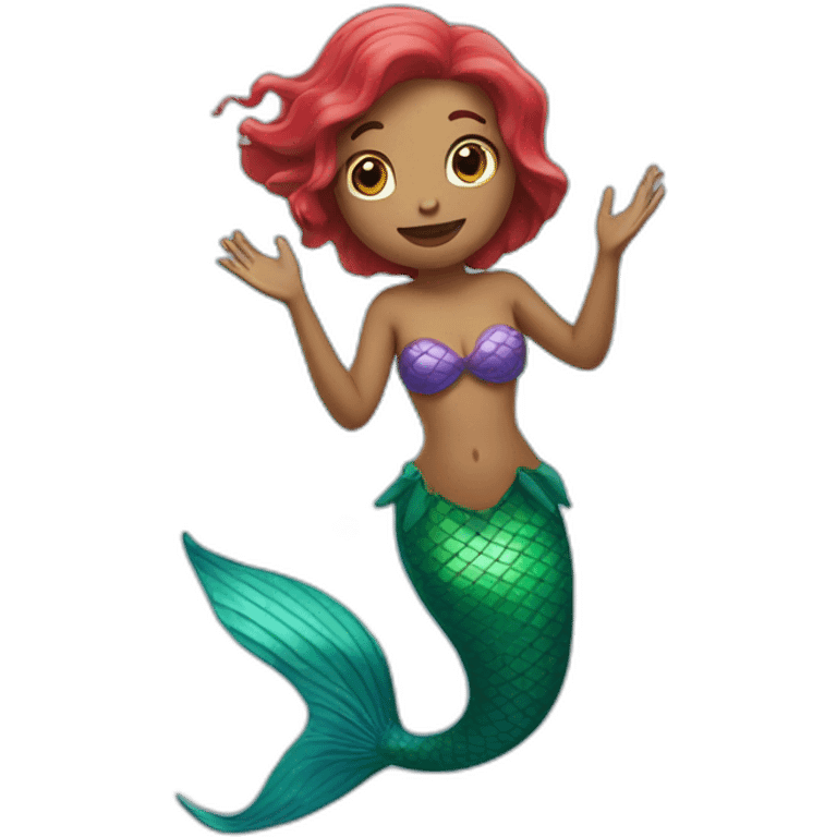 Mermaid swimming emoji