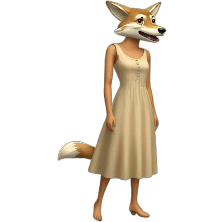 Coyote vestido de mujer emoji