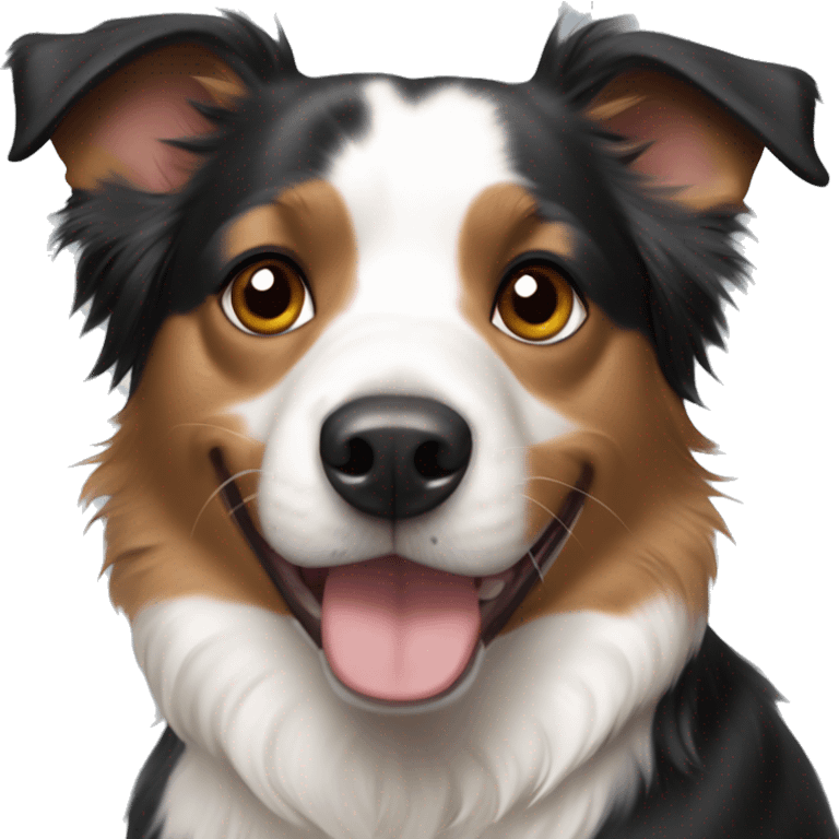 Australian Shepherd and Boston terrier dog mix emoji