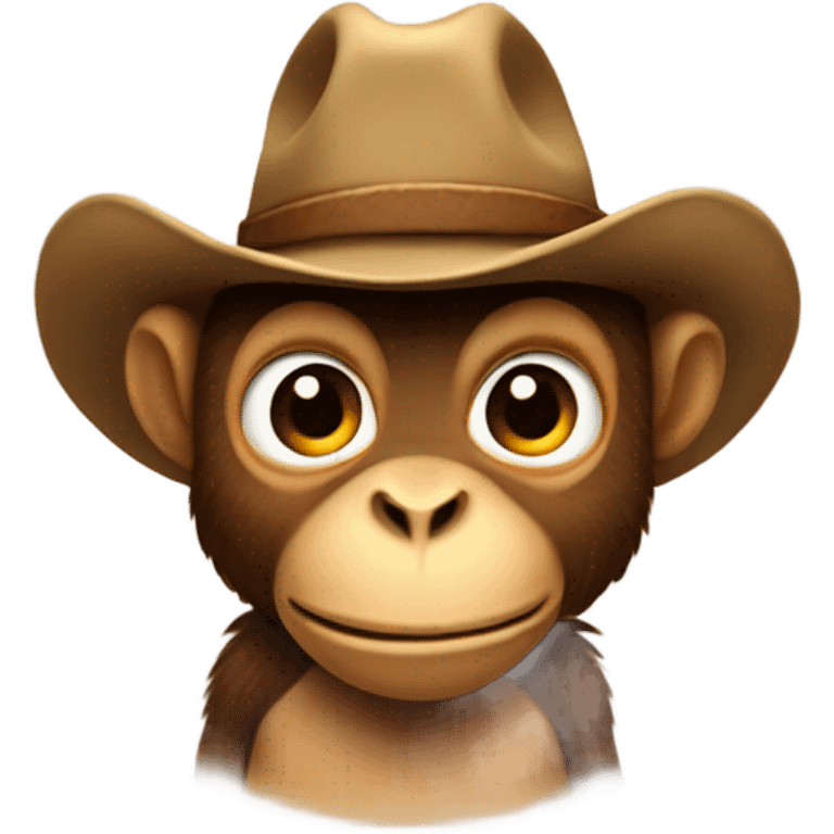 Monkey dressed like a T -Rex with a cowboy hat emoji