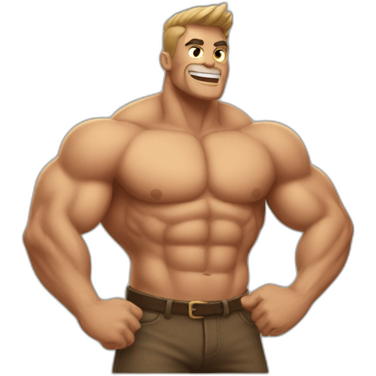 Muscular hink emoji