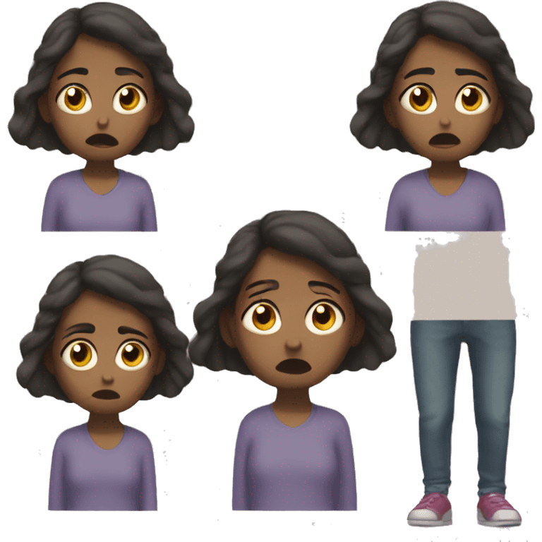 The worried girl emoji