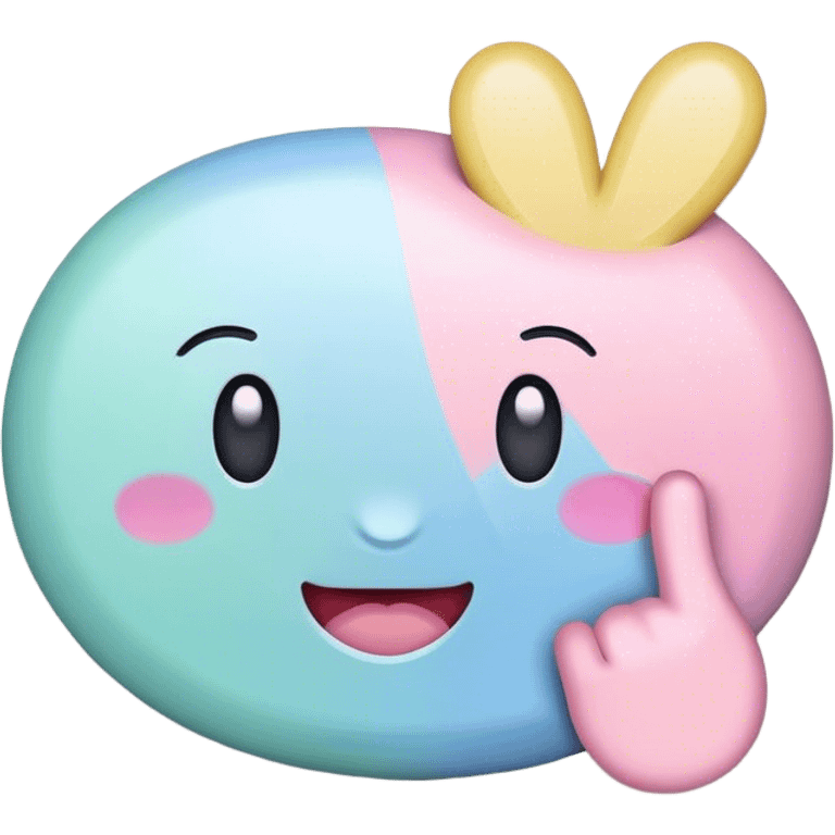 pastel sign say "hello" emoji