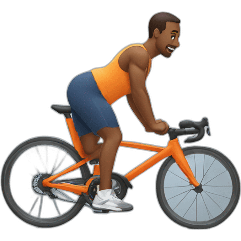 Man doing bicycle crunches workout emoji