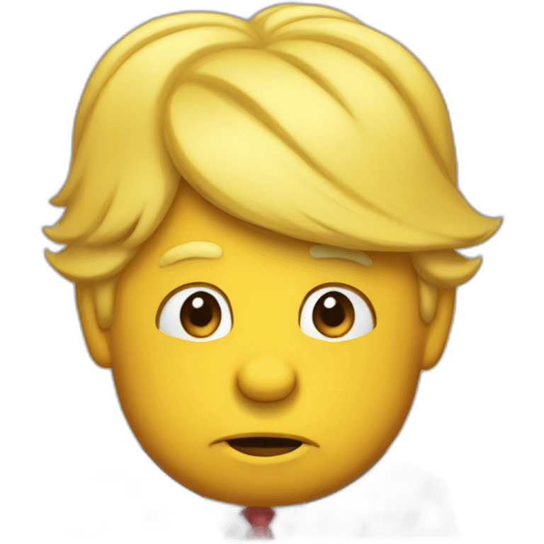 Donald trump with a pooh on his head emoji