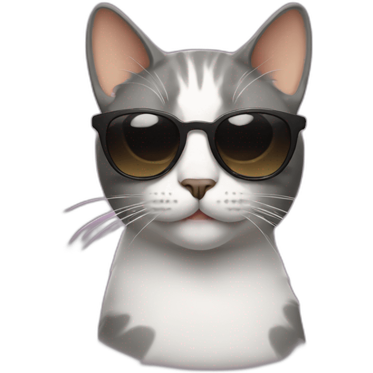 Cat with sunglasses emoji