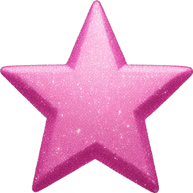 A pink star with glitter  emoji