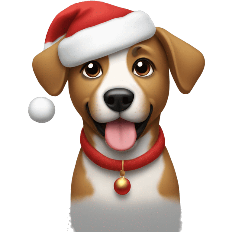 Christmas dog emoji