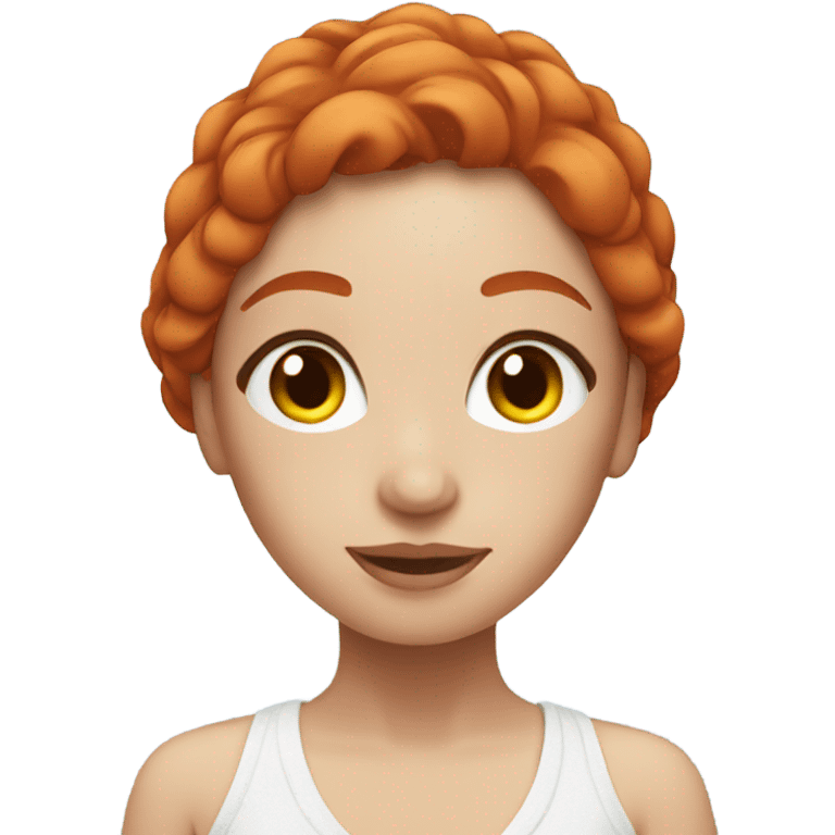 Red hair girl in spa relaxing  emoji