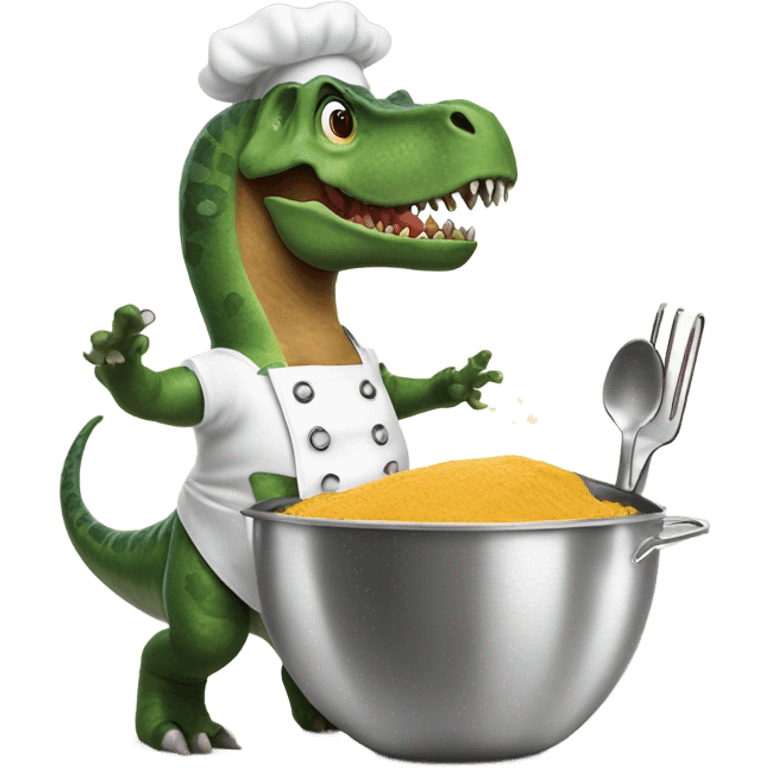 dinosaur baking  emoji