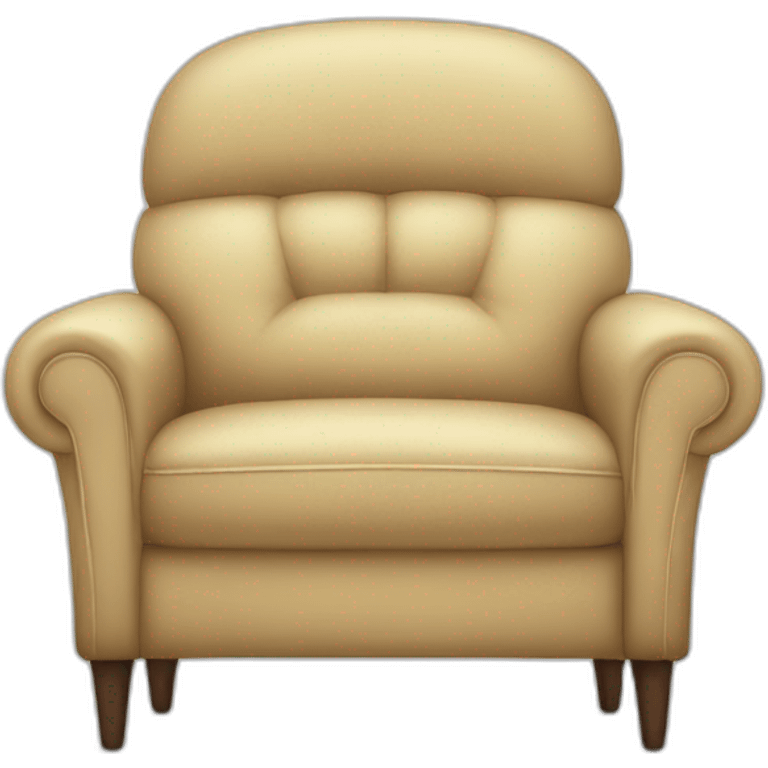 fat chair with legs poofy emoji