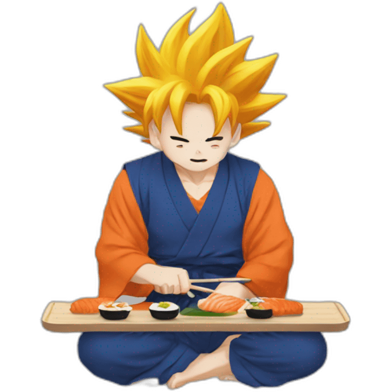 goku eating sushi emoji